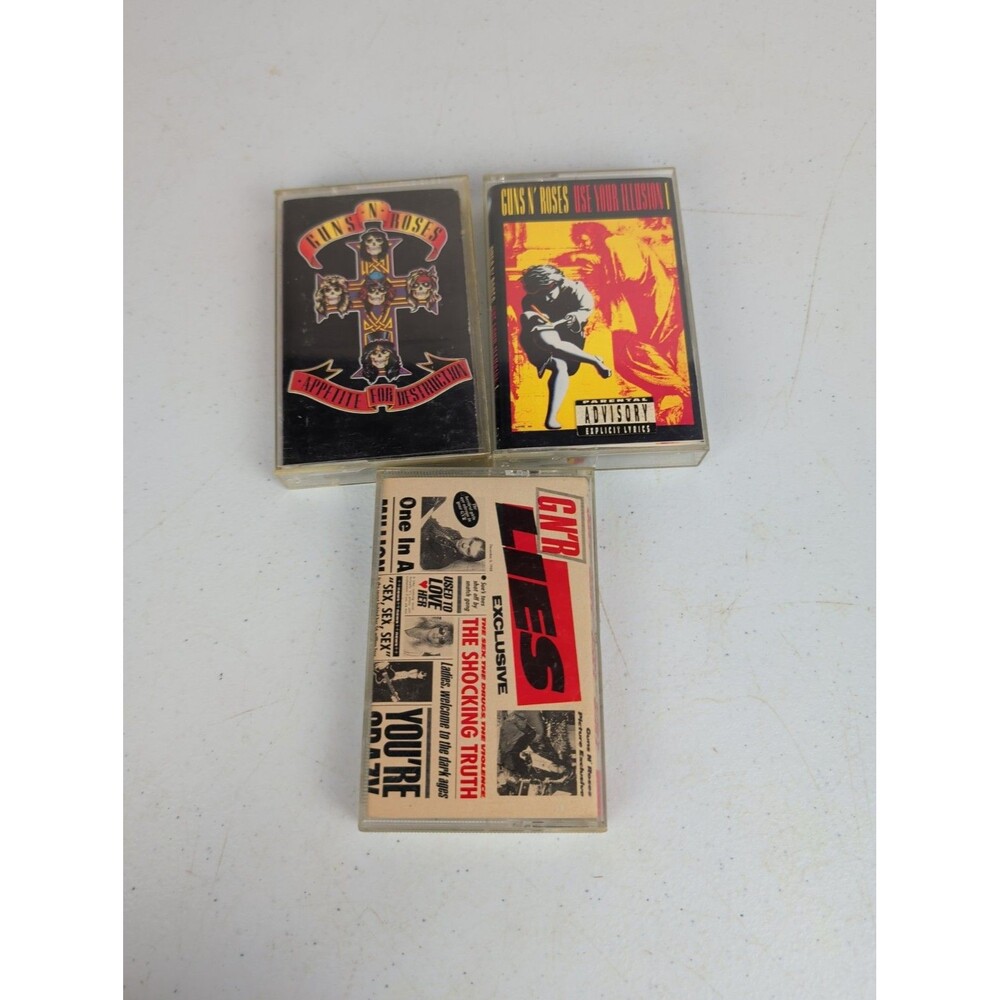 Guns N’ Roses Cassette Lot Of Three Use Your Illusion Lies Appetite